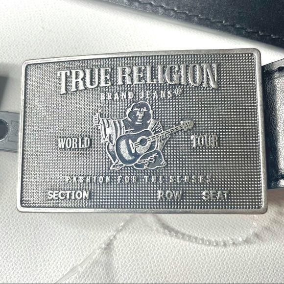 True Religion Buddha Logo Belt Men’s New - Picture 7 of 9